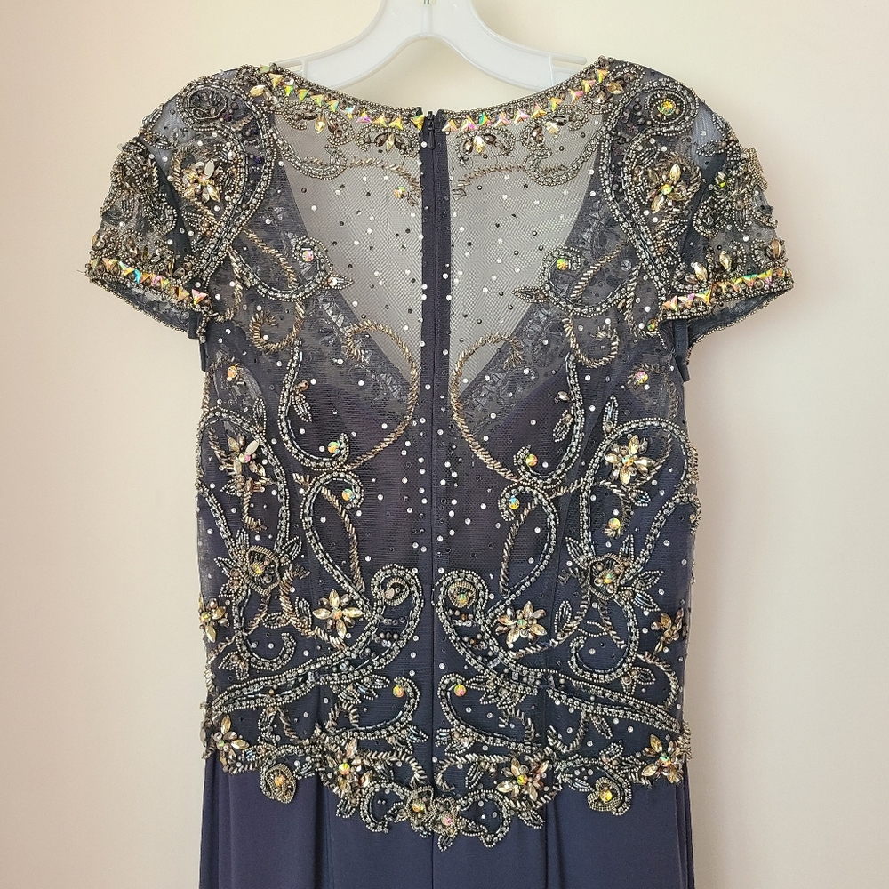 Jovani Purple and Beautifully Embellished Gown - Picture 4 of 7